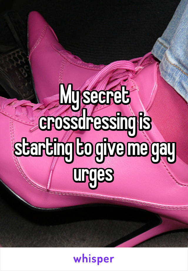 My secret crossdressing is starting to give me gay urges 