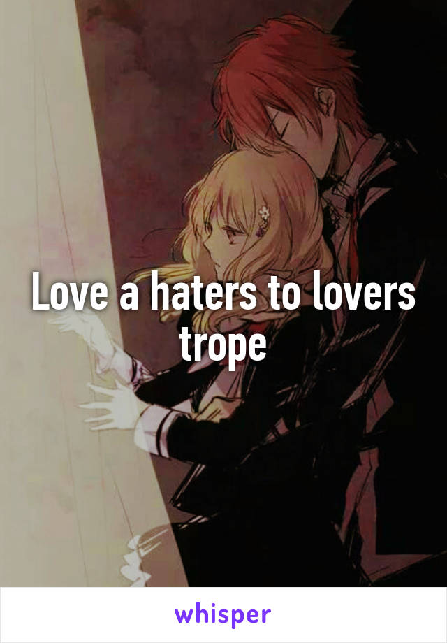 Love a haters to lovers trope