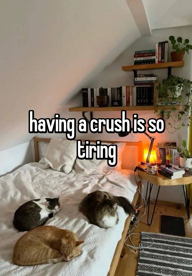 having a crush is so tiring