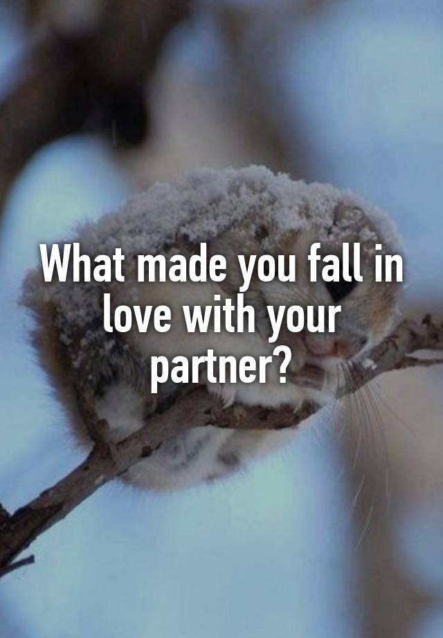 What made you fall in love with your partner?