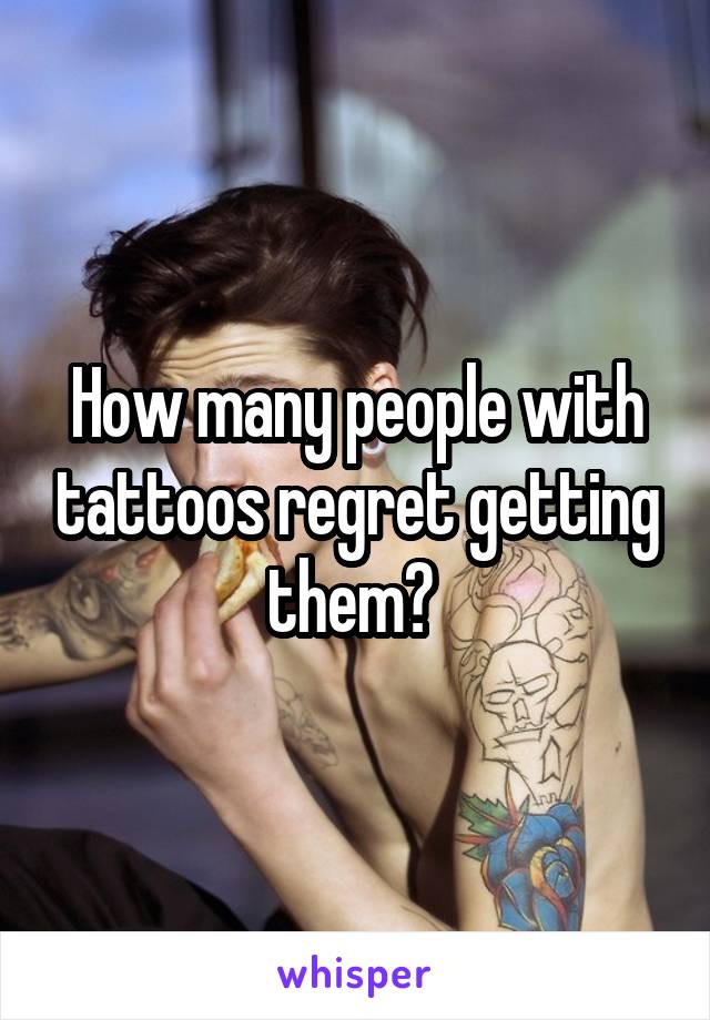 How many people with tattoos regret getting them? 