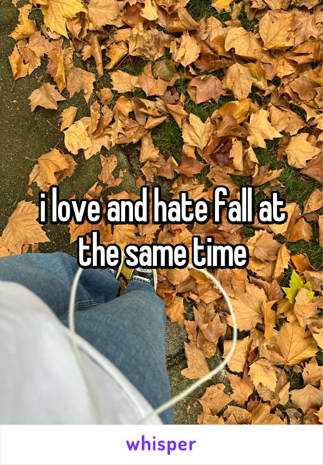 i love and hate fall at the same time