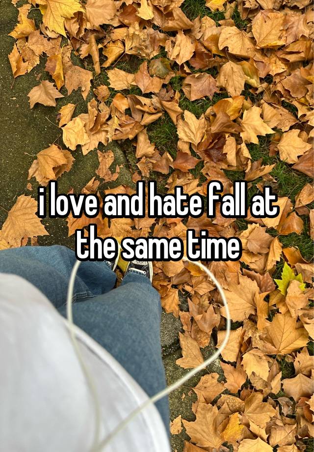 i love and hate fall at the same time