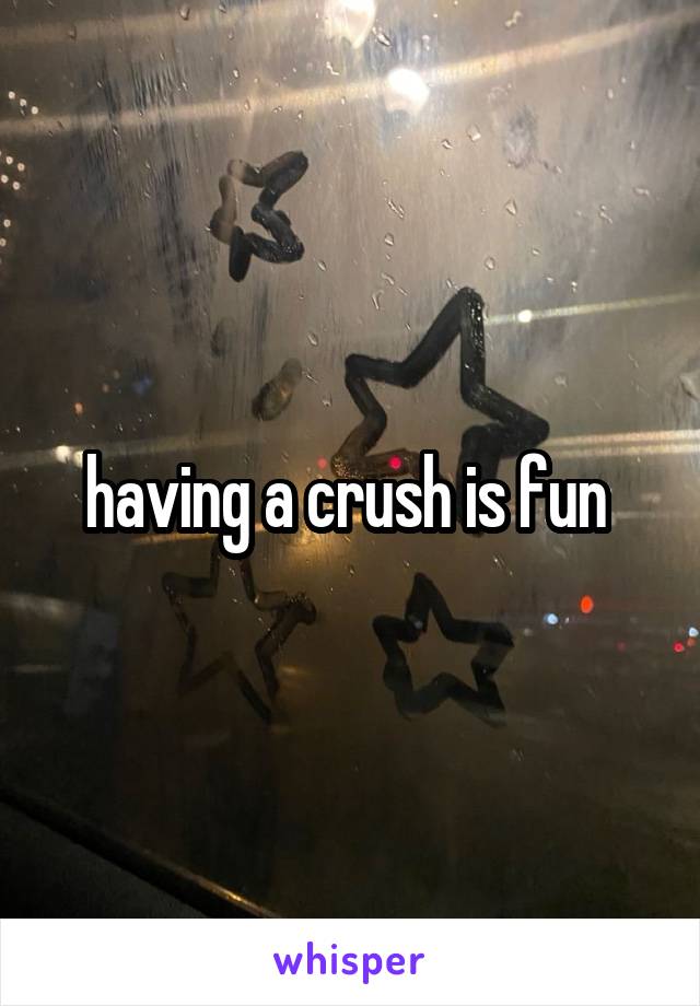 having a crush is fun 