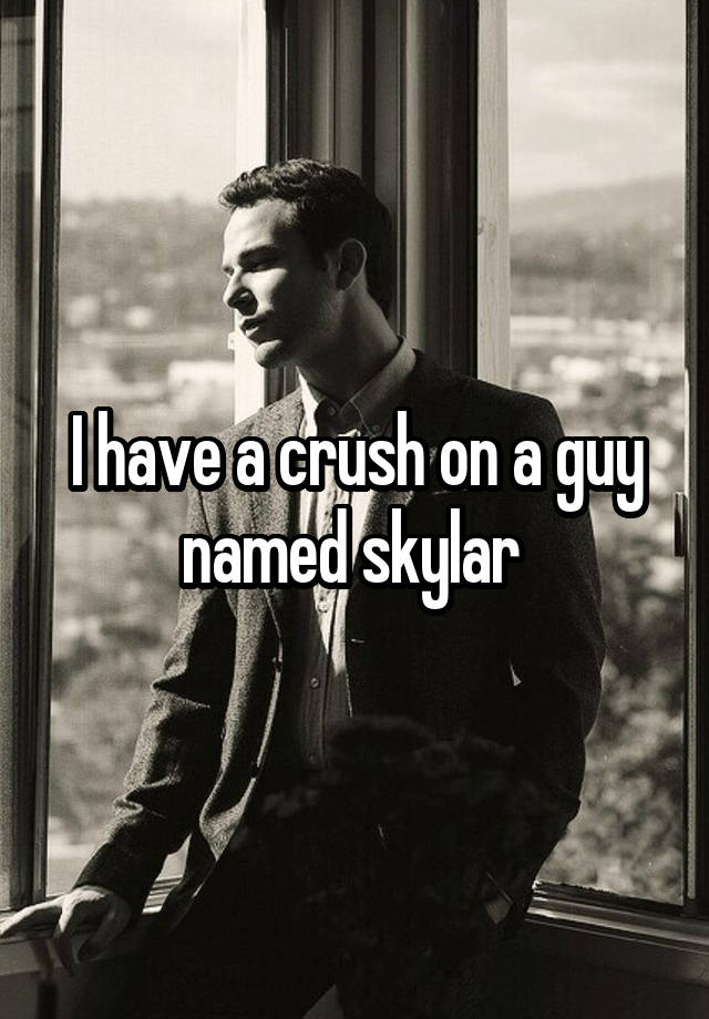 I have a crush on a guy named skylar 