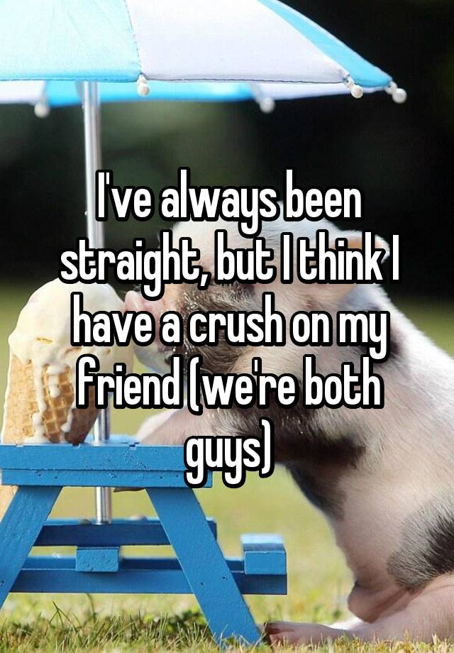 I've always been straight, but I think I have a crush on my friend (we're both guys)