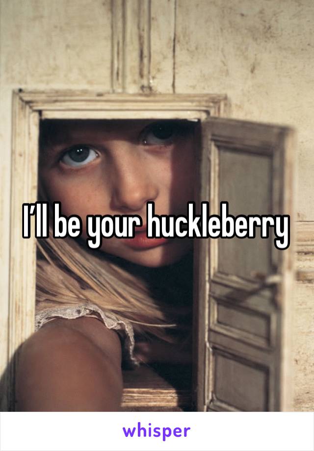 I’ll be your huckleberry 