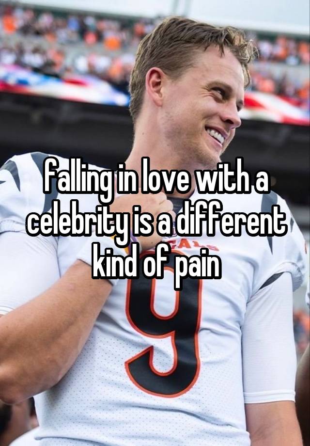 falling in love with a celebrity is a different kind of pain