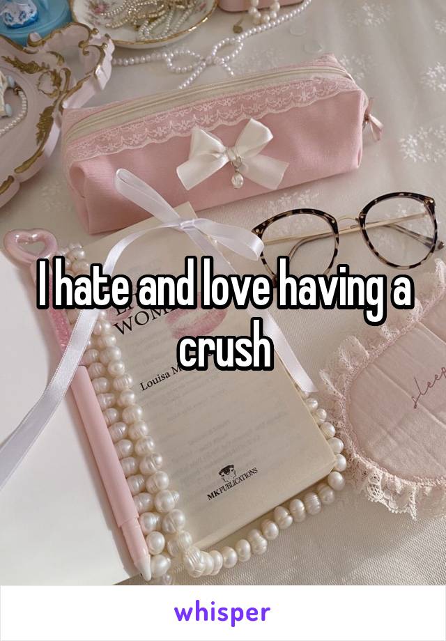 I hate and love having a crush