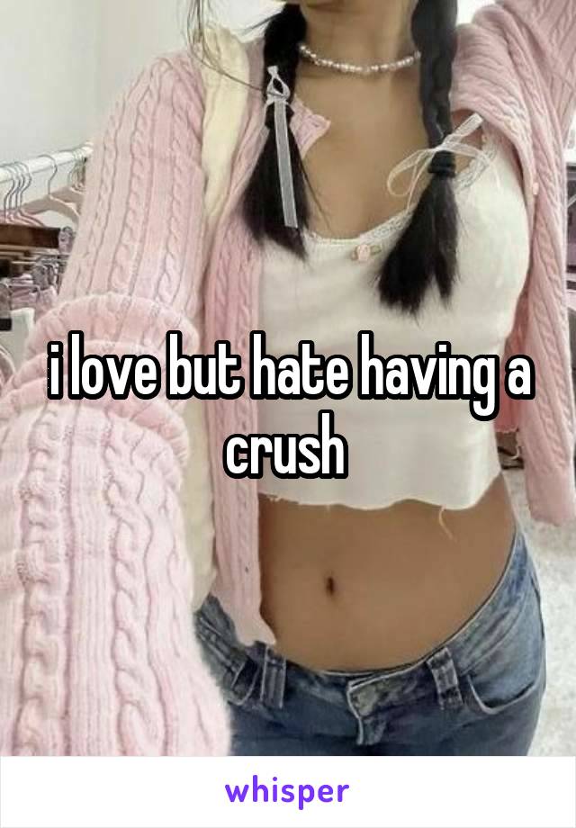 i love but hate having a crush 