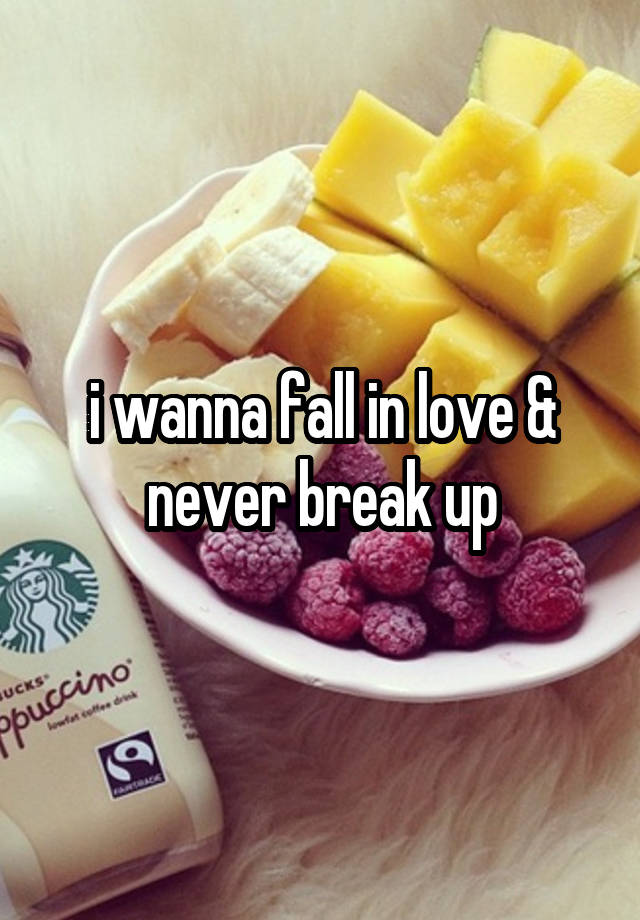 i wanna fall in love & never break up