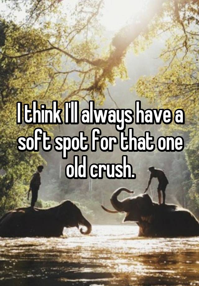 I think I'll always have a soft spot for that one old crush.