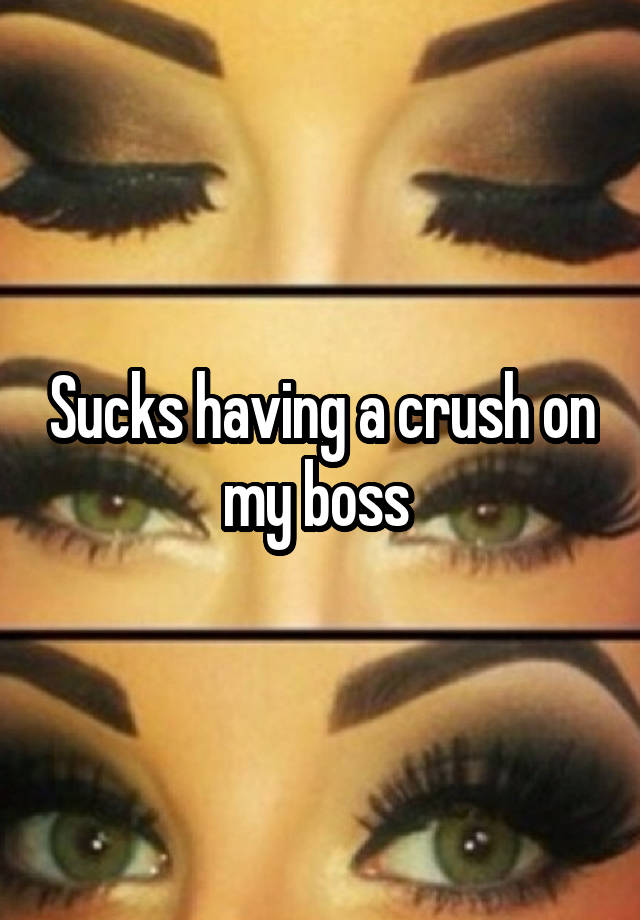 Sucks having a crush on my boss 