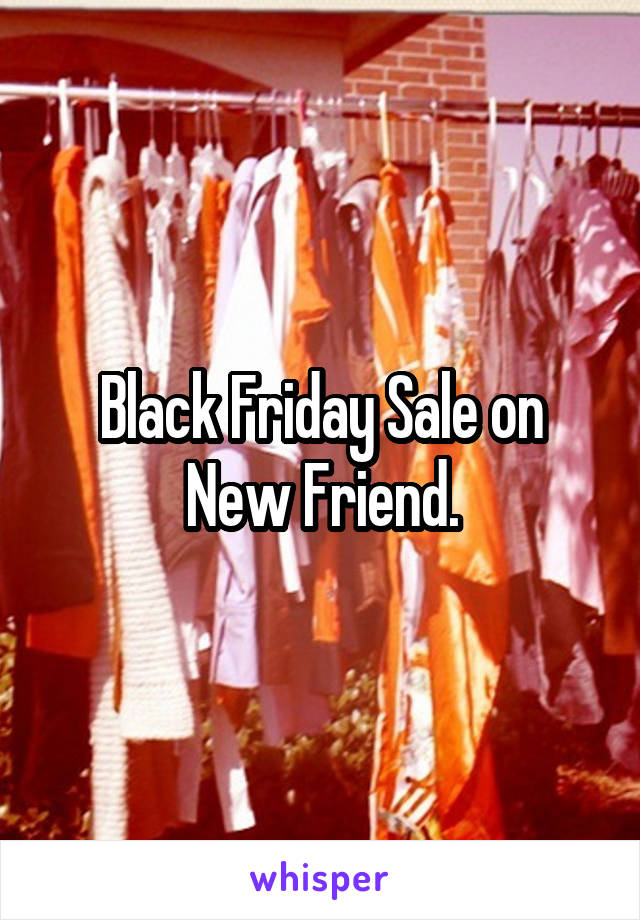 Black Friday Sale on New Friend.