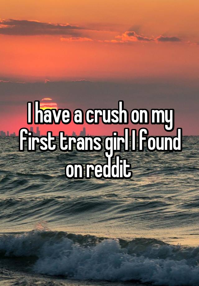 I have a crush on my first trans girl I found on reddit 