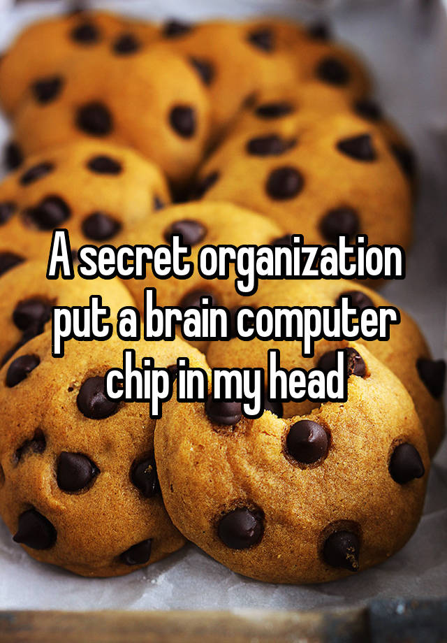 A secret organization put a brain computer chip in my head