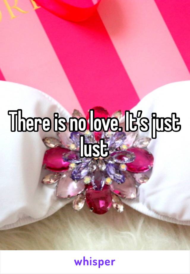 There is no love. It’s just lust