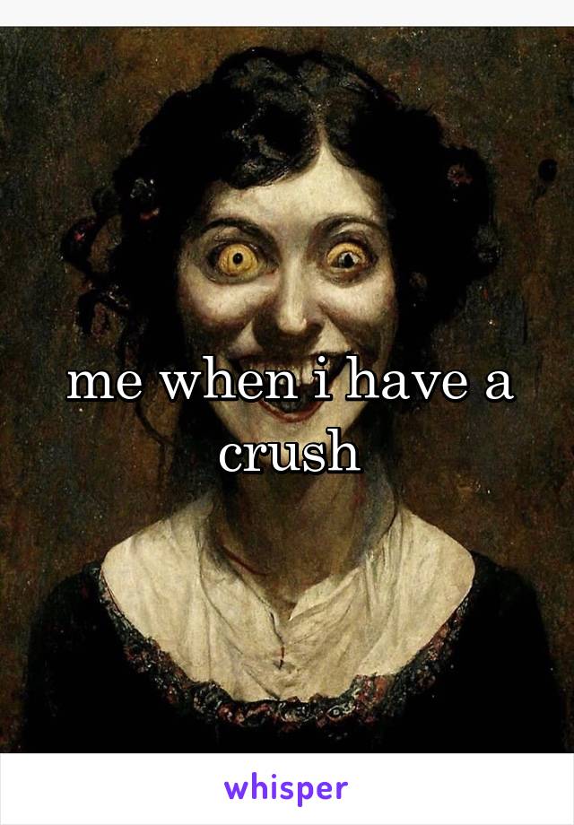 me when i have a crush