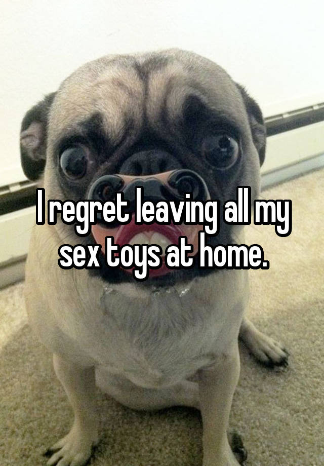 I regret leaving all my sex toys at home.