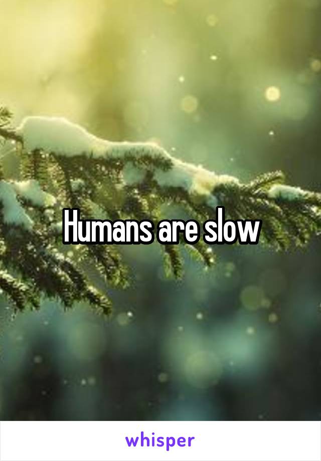 Humans are slow