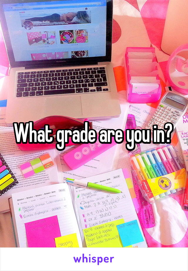 What grade are you in? 