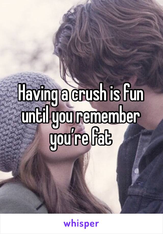 Having a crush is fun until you remember you’re fat 