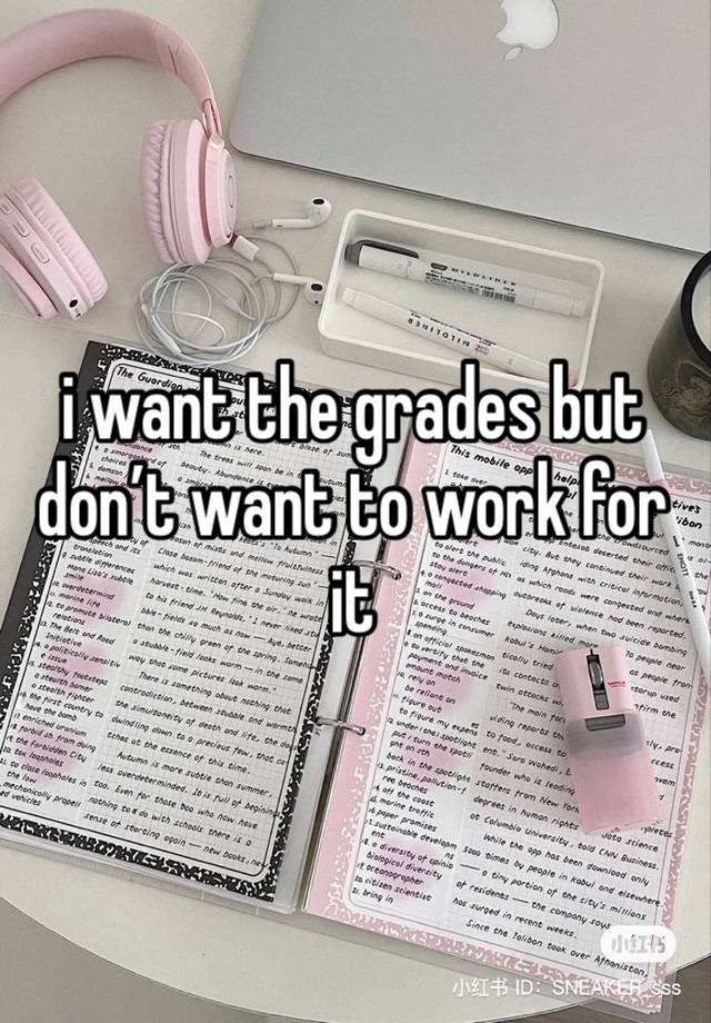 i want the grades but don’t want to work for it