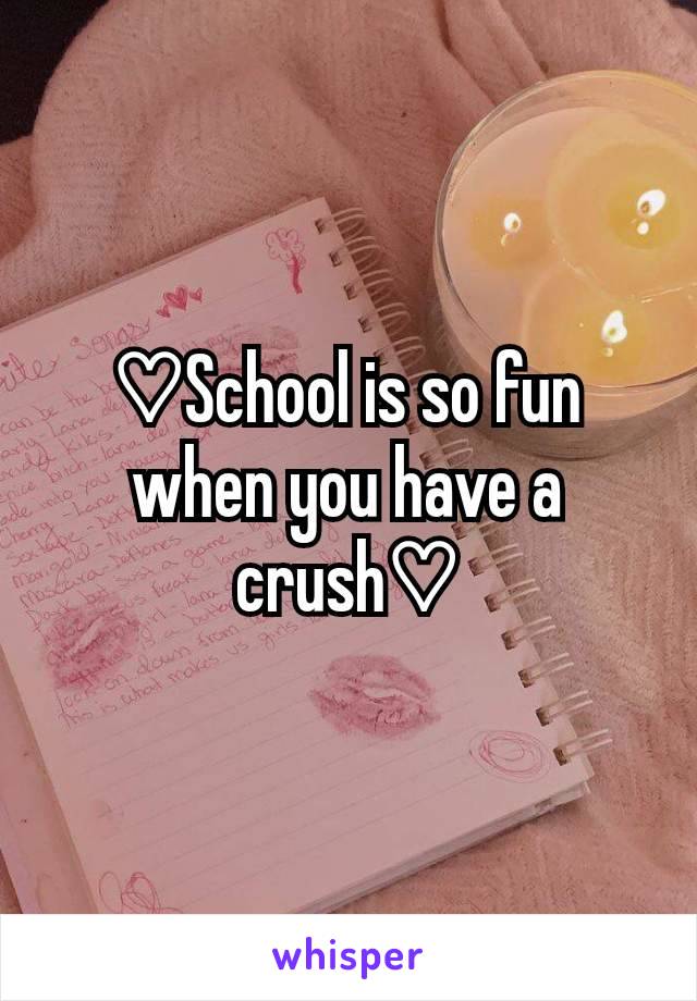 ♡School is so fun when you have a crush♡