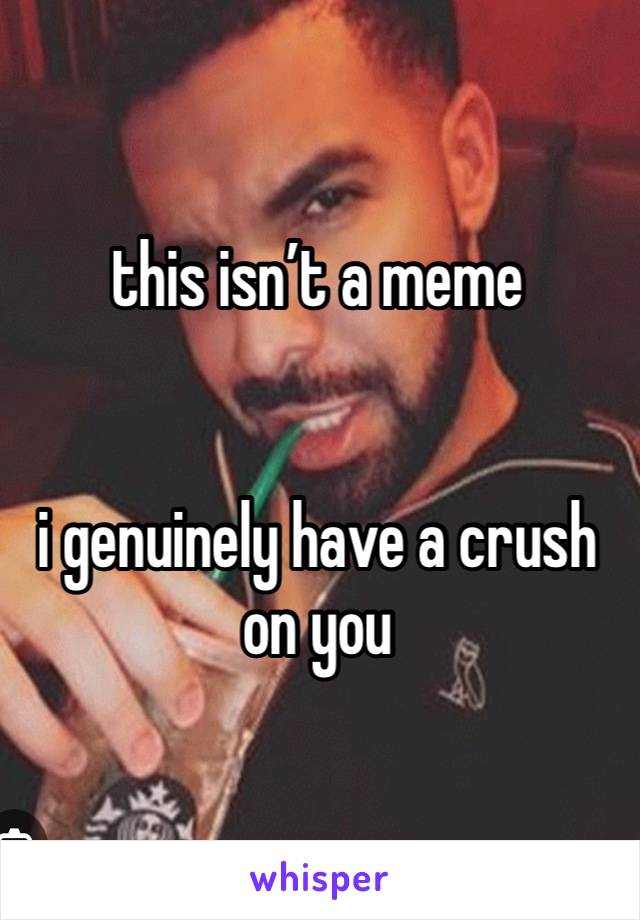 this isn’t a meme
 

i genuinely have a crush on you