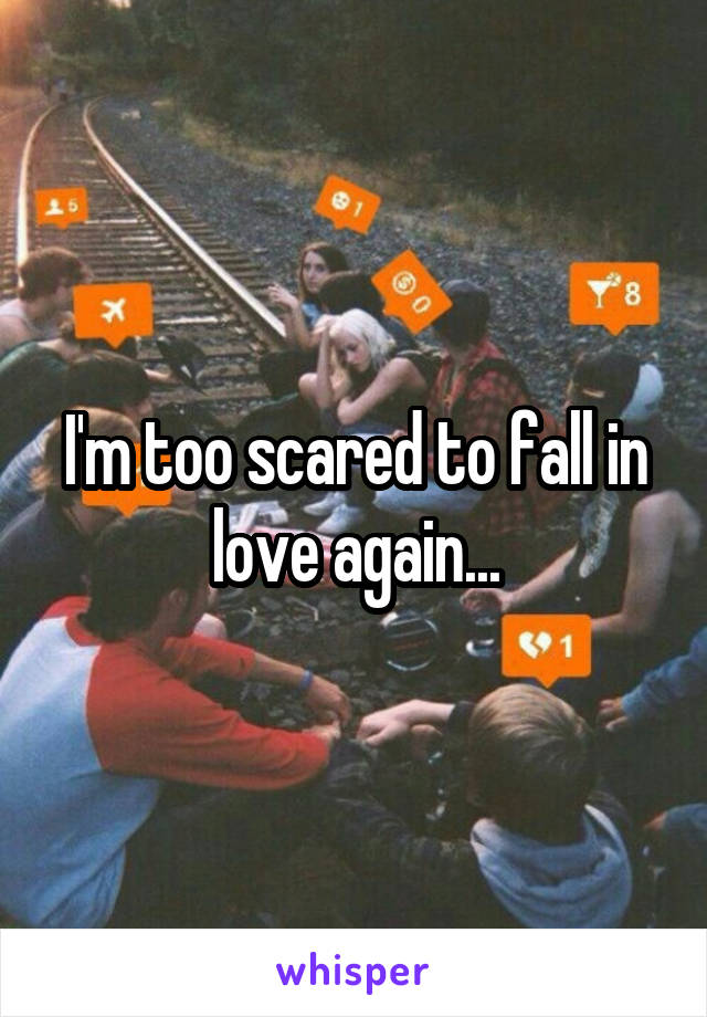 I'm too scared to fall in love again...