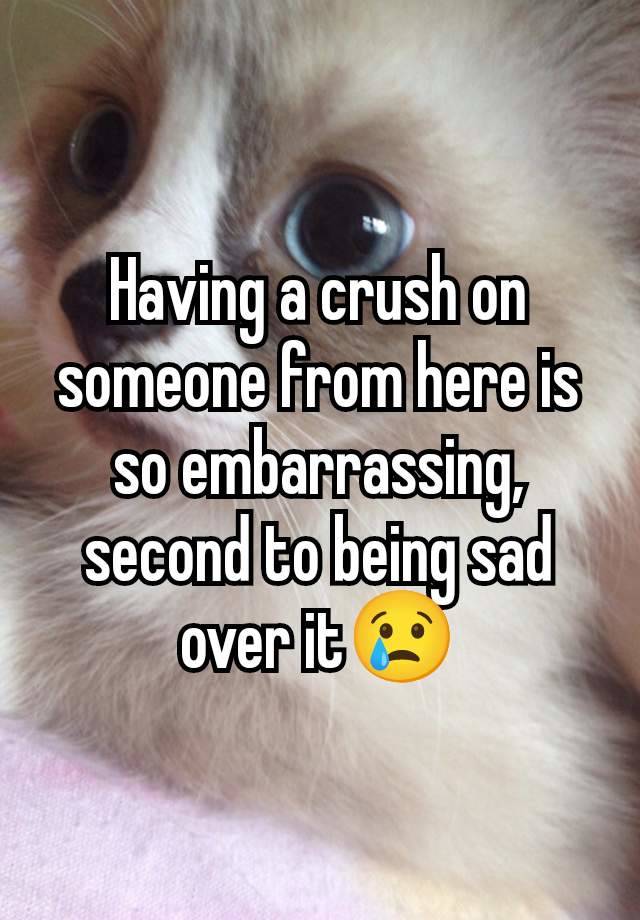 Having a crush on someone from here is so embarrassing, second to being sad over it😢