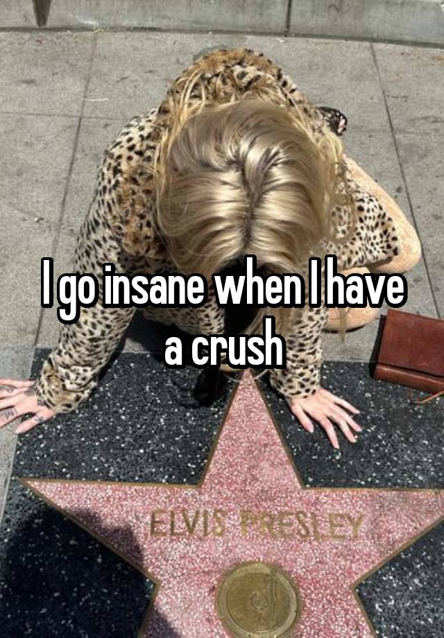 I go insane when I have a crush