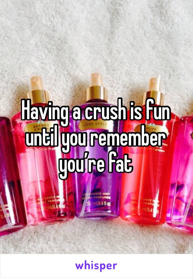 Having a crush is fun until you remember you’re fat 