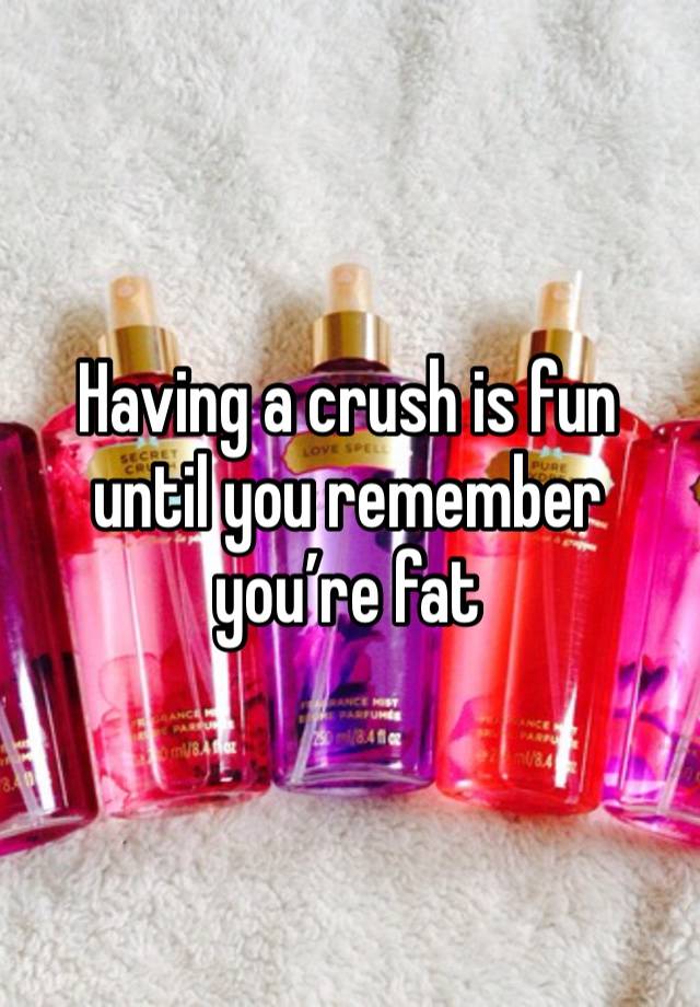 Having a crush is fun until you remember you’re fat 