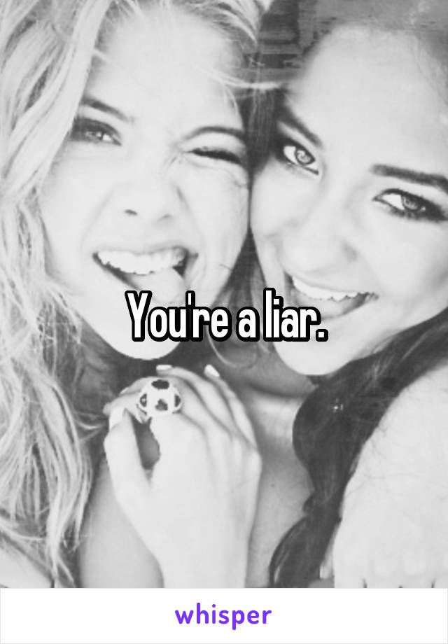 You're a liar.