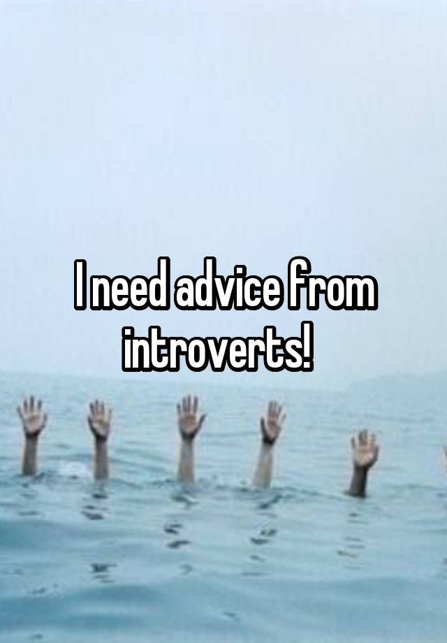 I need advice from introverts!  