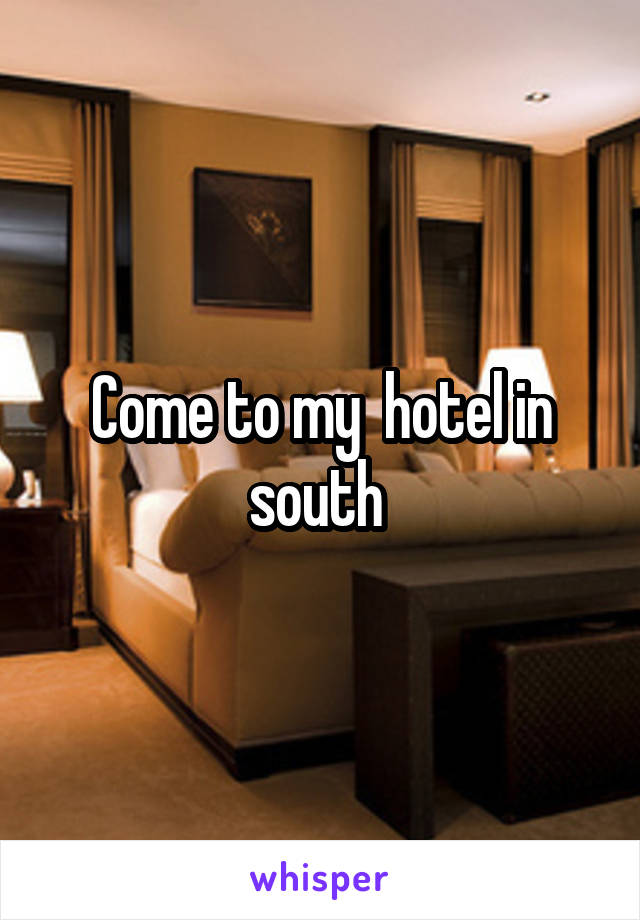 Come to my  hotel in south 