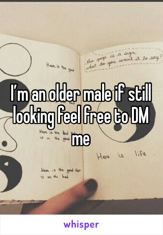 I’m an older male if still looking feel free to DM me 