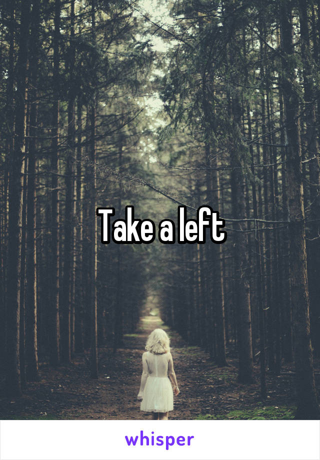 Take a left