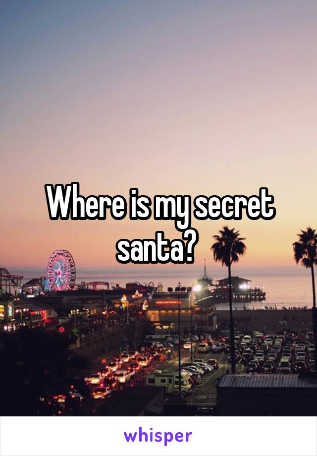 Where is my secret santa? 