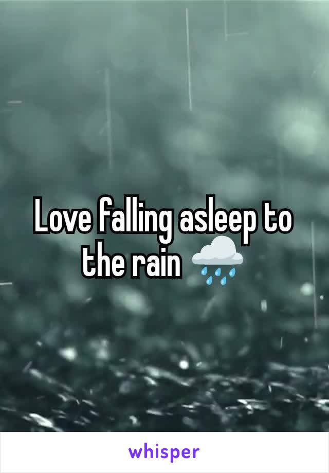 Love falling asleep to the rain 🌧️