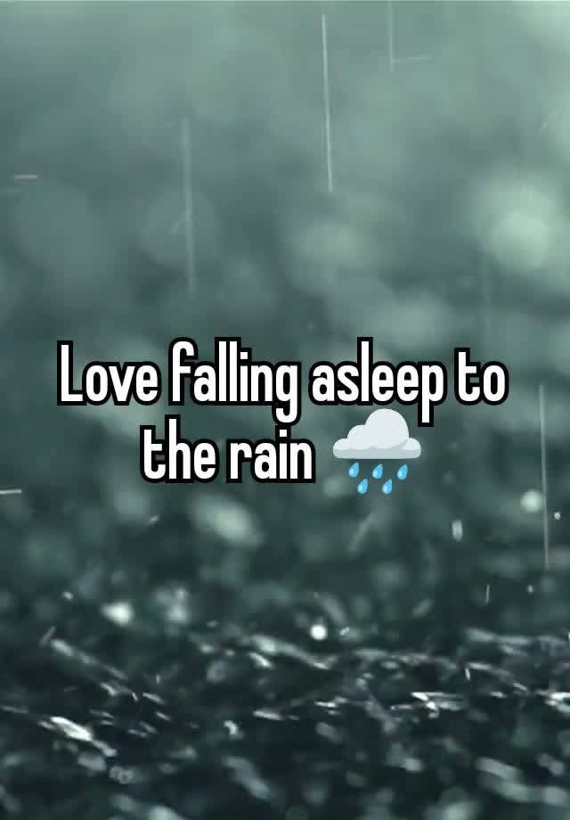 Love falling asleep to the rain 🌧️