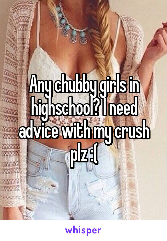 Any chubby girls in highschool? I need advice with my crush plz :(