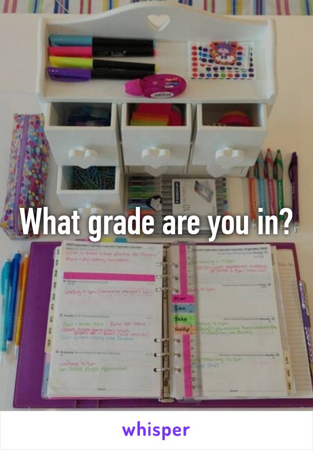 What grade are you in?