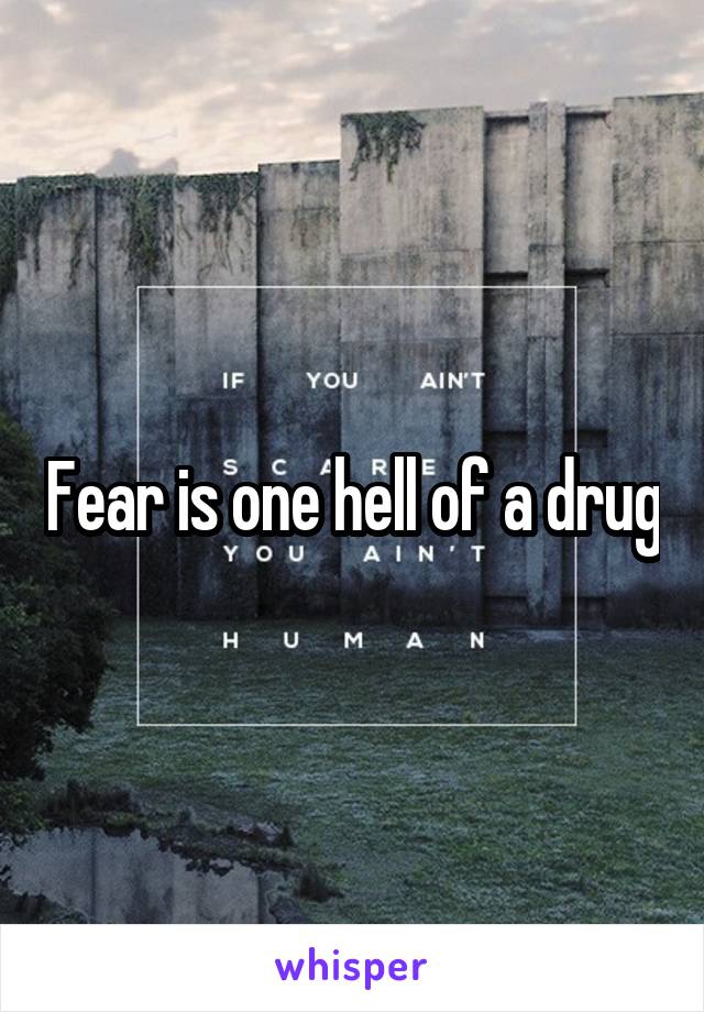 Fear is one hell of a drug