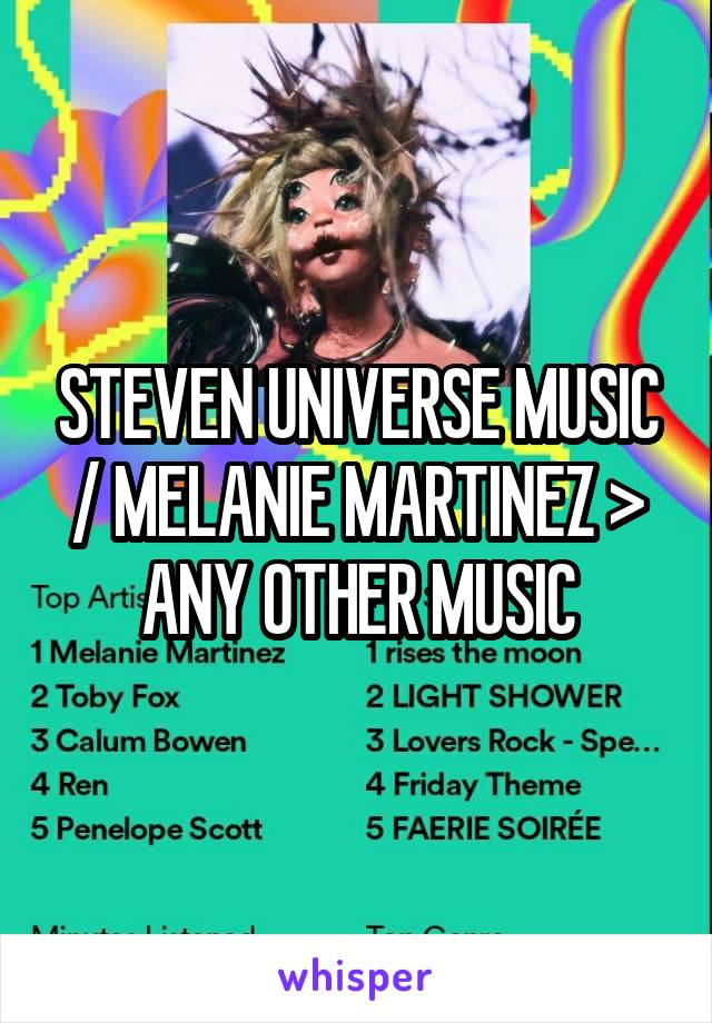 STEVEN UNIVERSE MUSIC / MELANIE MARTINEZ > ANY OTHER MUSIC