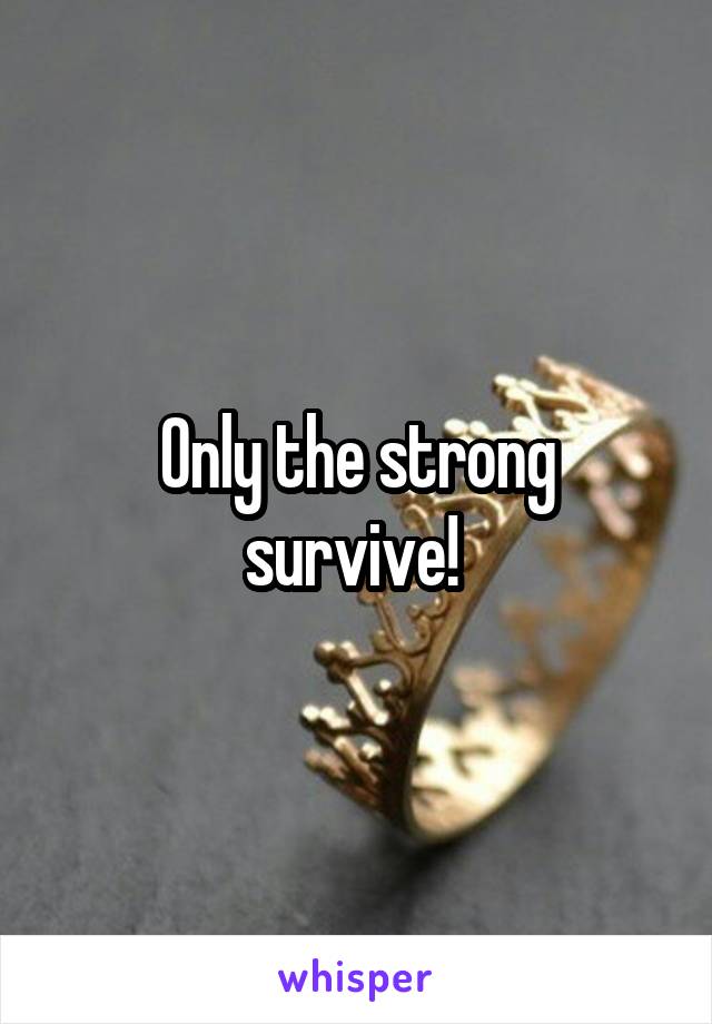 Only the strong survive! 