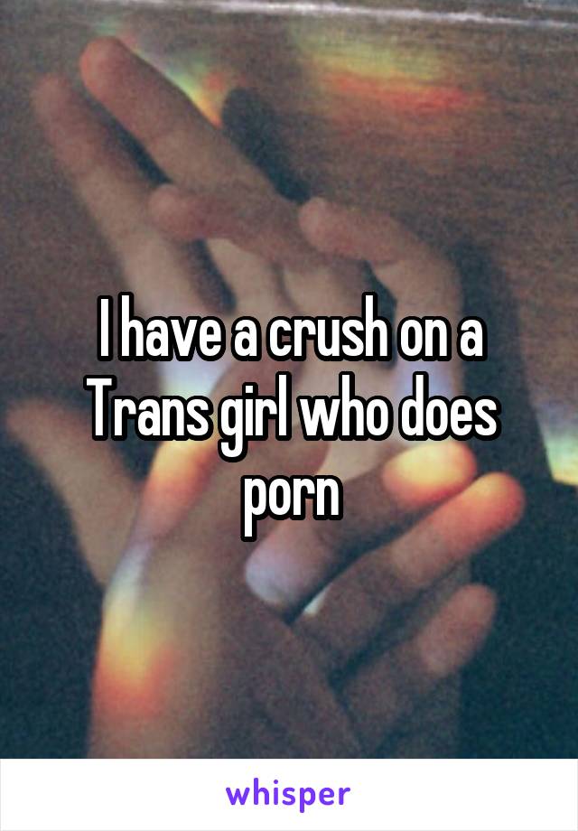 I have a crush on a Trans girl who does porn