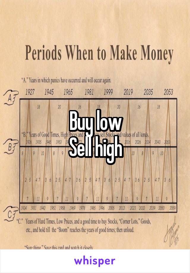 Buy low
Sell high