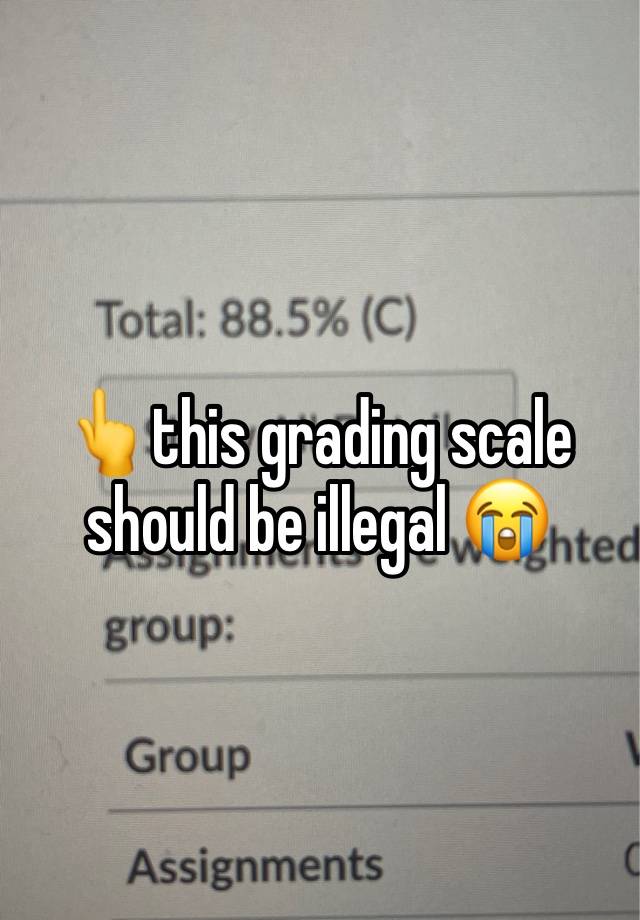 👆this grading scale should be illegal 😭